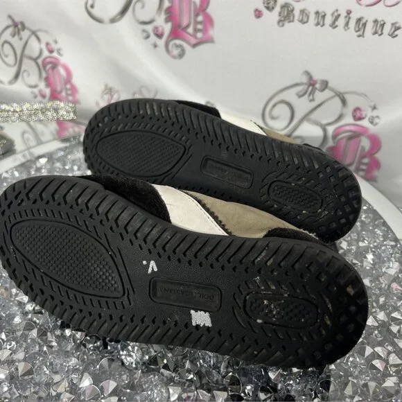 Dolce & Gabbana sneakers Velcro runners black beige classy preppy shoes slip on - Picture 12 of 13